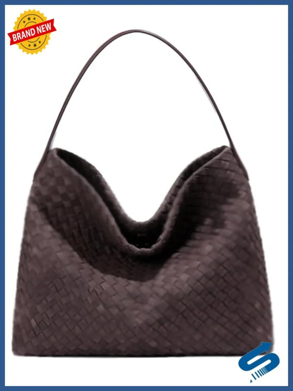 Woven Vegan Leather Tote Bag Women's Top Handle Shoulder Handbag Purse